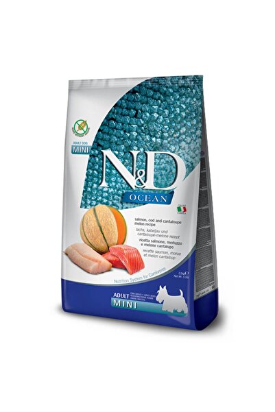N&D Ocean Somon&Morina Balık&Kavunlu Mini Irk Yetişkin Köpek Maması 2,5 KG