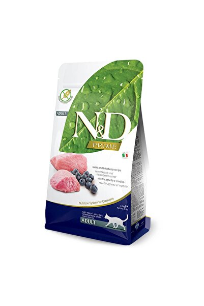 N&D Prime Tahılsız Kuzu Etli Yaban Mersinli Yetişkin Kedi Maması 5 kg