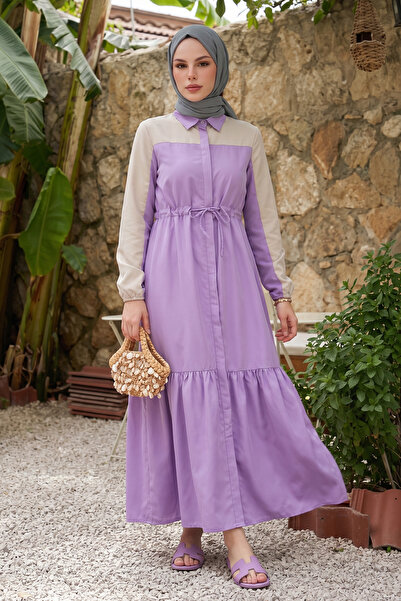 InStyle Φόρεμα με γιακά Malinda Shirt - Λιλά