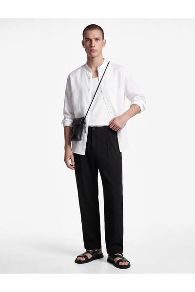 Koton Viscose Elastic Detailed Pleated Trousers