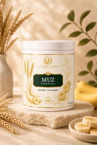 La Miera Norel Bitkisel Enerji ve Besin Desteği | Polen Muz Aromalı | 250 gr | Kilo Almaya Yardımcı Toz İçecek