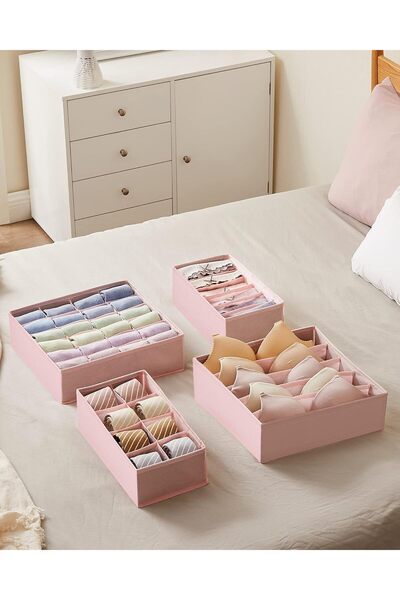 ASTERA Storage Boxes, Drawer Organizer, Organizer, Foldable, Fabric Box Set o...