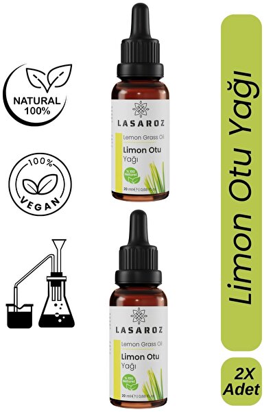 lasaroz 2 Adet Limon Otu Yağı 20 ml