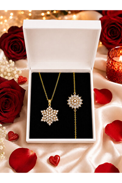 Ebravia Snowflake Is the Most Elegant Expression of Love Necklace and Bracele...