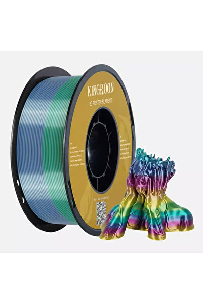 KINGROON Silk PLA Gökkuşağı Filament- Candy (Şeker Tonları) - 1.75mm 1Kg - Re...