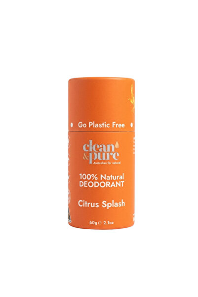 Clean and Pure Clean & Pure Citrus Splash Natural Deodorant 60g - Natural Alu...