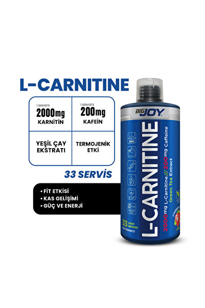Bigjoy L-Karnitin Çilek Aromalı 1000 ml L-Carnitine (L-Karnitin 2000 mg / Servis)