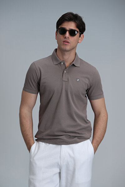 Lufian Ανδρικό μπλουζάκι πόλο Laon Smart Slim Fit Toprak