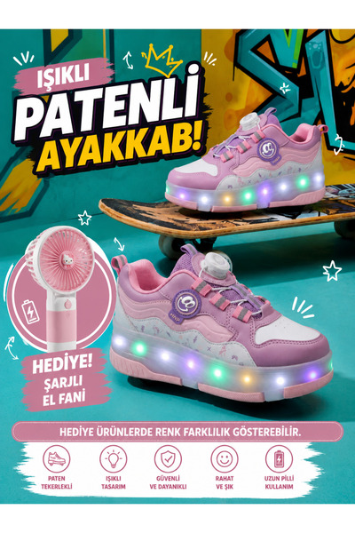 Minipa Mira 4 Tekerlekli Patenli Işıklı Spor & Spor Dönüşümlü Çocuk Ayakkabısı