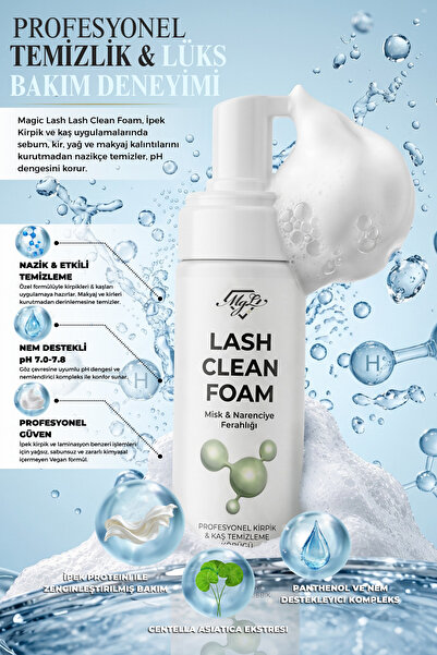 Magic Lash LASH CLEAN FOAM - Profesyonel Kirpik & Kaş Temizleme Köpüğü 150ml