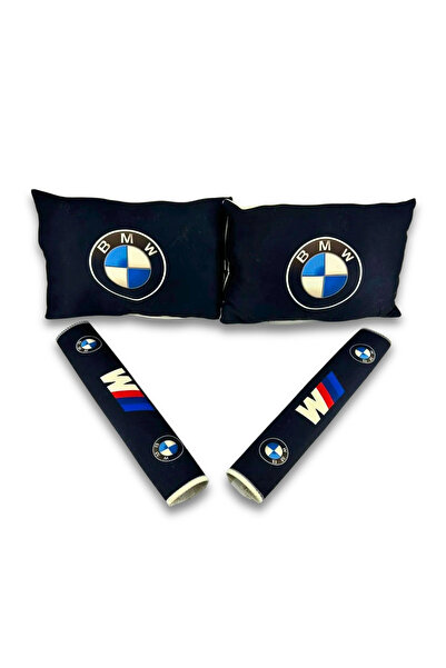 TKY Tasarımı Kendin Yap Bmw Boyun Yastığı Emniyet Kemer Pedi Siyah
