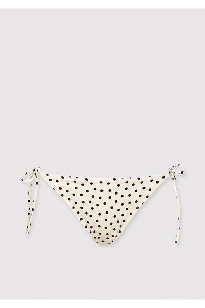 Mavi Puantiye Desenli Ekru Bikini Altı 1914096-70053
