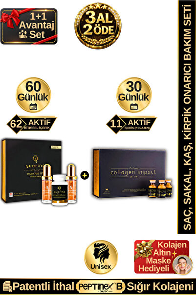 Dr.Sammy's Collagen + Saç Bakım Seti Avantaj Paket (1 Aylık Toz Kolajen Pepti...