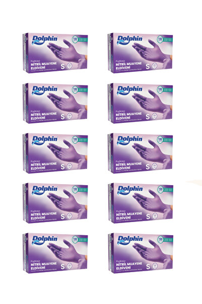 Dolphin Lila Nitril Muayene Eldiveni S Beden 100 Adet x 10 Paket - MDR