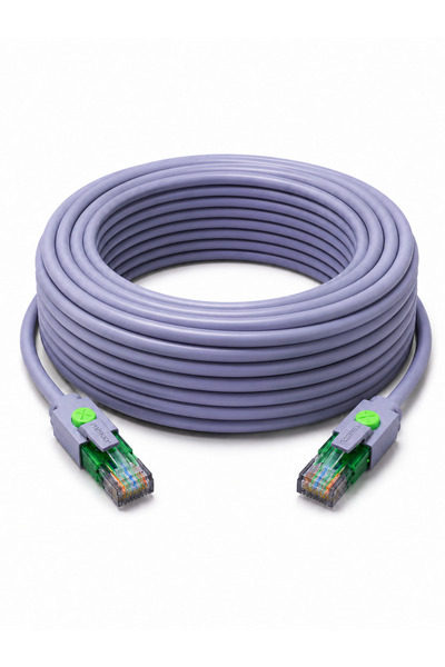 FUJISHKA كابل إيثرنت CAT6 عالي السرعة 50 متر - كابل LAN بموصل RJ45 للراوتر وا...