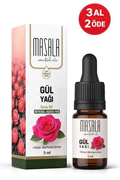 Masala Gül Yağı 5 ml – Rosa Damascena – Doğal Uçucu Yağ