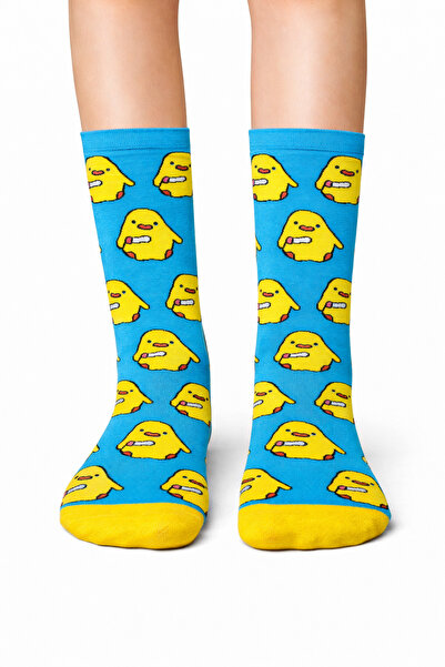CARNAVAL SOCKS Katil Civciv Desenli Renkli Unisex Soket Çorap