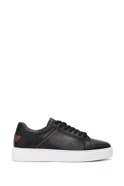 Derimod Erkek Siyah Bağcıklı Deri Sneaker 25SFD750818