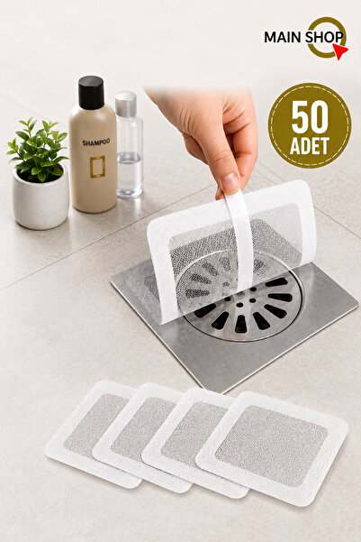MAİN SHOP Self-Adhesive Bathroom Drain Strainer 50-Piece Giant Savings Pack -...