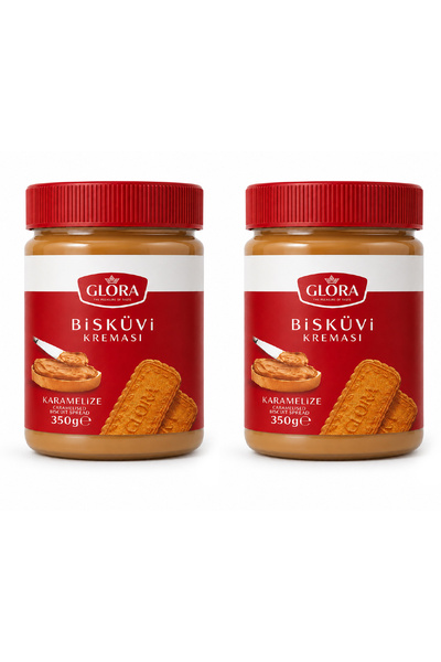 Glora Karamelize Bisküvi Kreması Smooth 350gr x 2 Adet