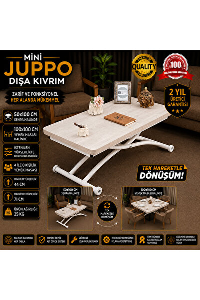SEHPAM AKILLI Akıllı Sehpa Mini Juppo Üst Tabla Mdf Oval Lizbon Köşe Alt Ayak...