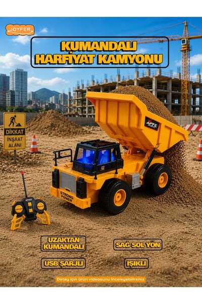 Joyfer Kumandadan Kalkıp İnebilen Damperli Uzaktan Kumandalı Işıklı Şarjlı Ha...