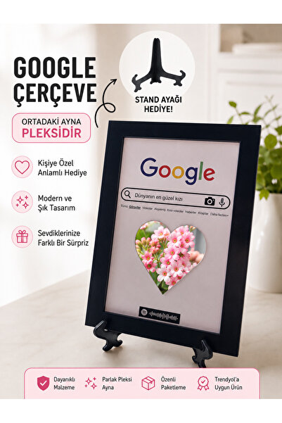 HEDİYEVİM DÜNYANIN EN GÜZEL KIZI ÇERÇEVELİ AYNA TABLO￼