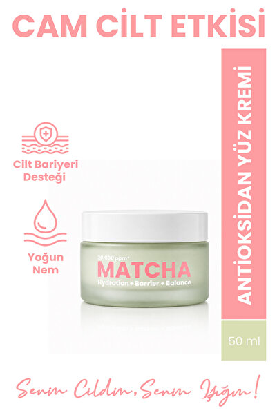 Bade Natural Matcha Antioksidan Cam Cilt (Glass Skin) Yoğun Nemlendirici ve C...