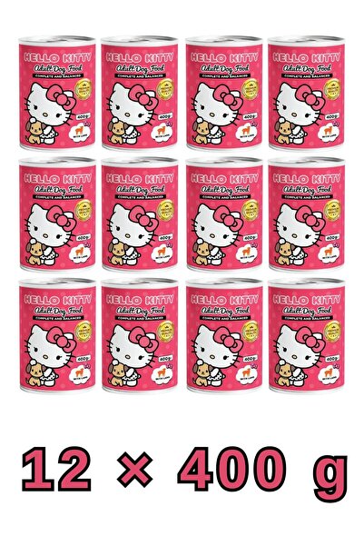 Hello Kitty طعام للكلاب البالغة بنكهة لحم الضأن (400 جرام) × 12 علبة: بروتين ...