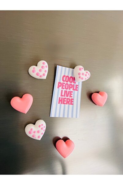 Gamy Crafts Magnet - Buzdolabı Magneti - Buzdolabı Süsü - 6'lı Kalpli Magnet ...