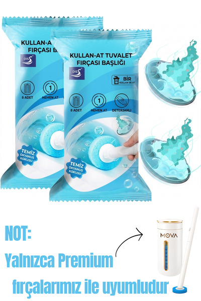 ModernEvAksesuar 16 Pieces (2 Packs) (Ocean) Premium Disposable Toilet Cleani...