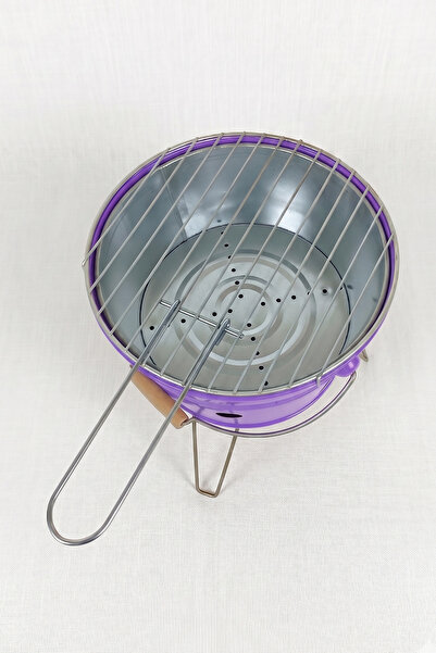 Genel Markalar Küçük Katlanabilir Metal Piknik Izgara Mangal Barbekü Mor