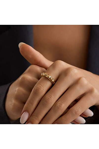 Sembol Gold Smooth Gold Altın Yüzük 4mm