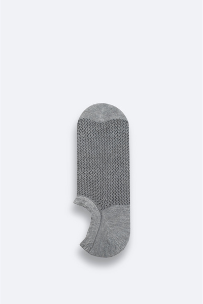 Avva Erkek Gri Pamuklu Sneaker Çorap A51Y8505