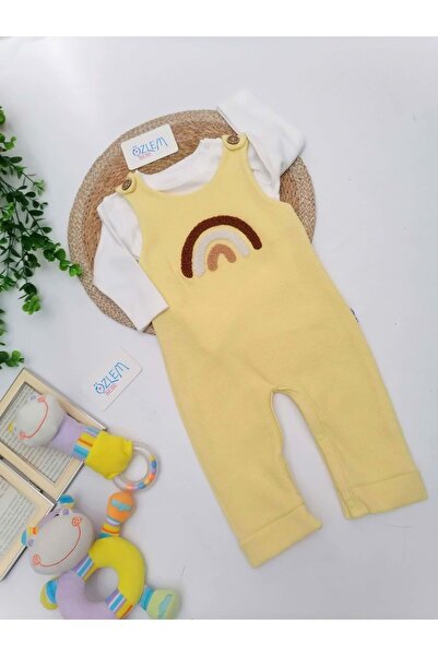 COŞAY Gökkuşağı Askılı 2'li Bebek Tulumu Sarı