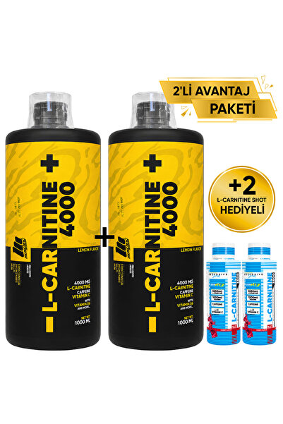 Mustang Nutrition L-Carnitine 4000 Mg 1000 ml 2’li Avantaj Paketi 33 Servis L...