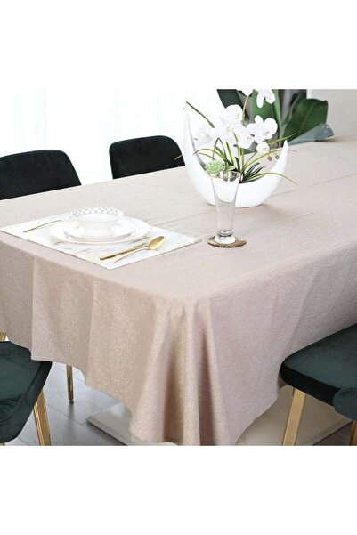 PAN HOME غطاء طاولة ديزيرت جلام 180x300 سم - بيج