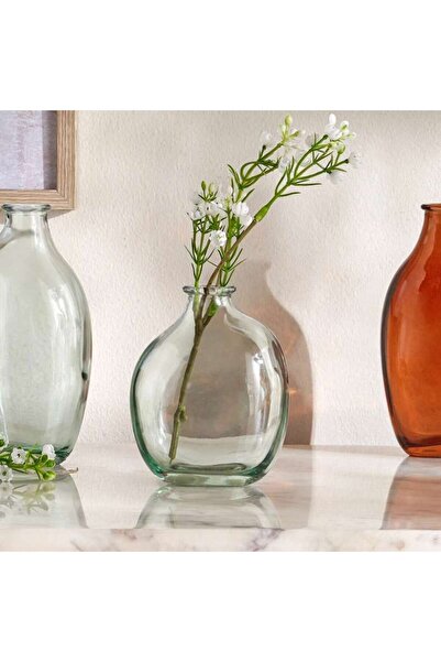 PAN HOME مزهرية زجاجية على شكل أمفورا من جوي، 7×5.6×15 سم - لون أزرق