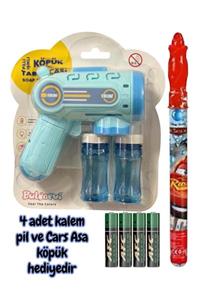 Pofika Otomatik Köpük Baloncuk Tabancası Pilli Işıklı 2 Adet Köpük Sıvısı İle...