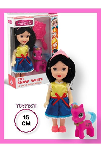 TOYFEST Prenses Bebekler - Pamuk Prenses Ve Pony - 15 Cm