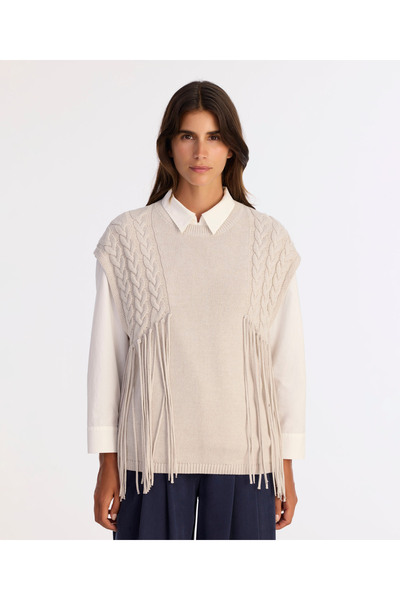 Yargıcı Regular Crew Neck Sleeveless Sleeve Sweater
