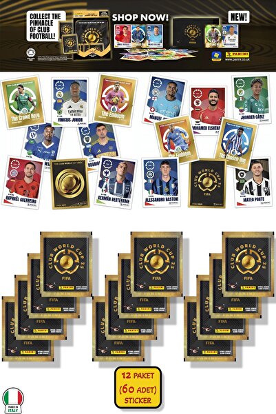 TOYFEST 12 PAKET (60 STICKER) Panini America Club World Cup 2025 Albüm Major ...