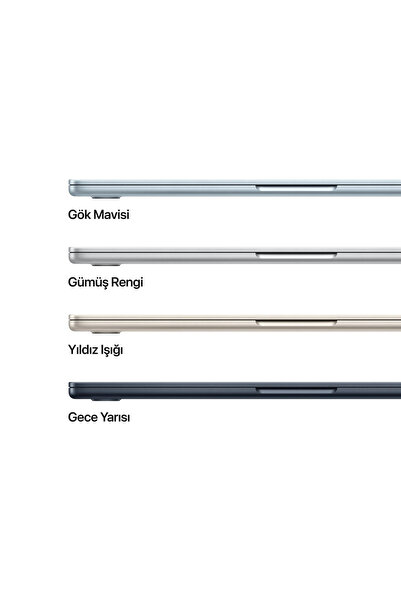 Apple 15" MacBook Air: Apple M5 chip with 10‑core CPU and 10‑core GPU, 16GB, 1TB SSD - Gece Yarısı