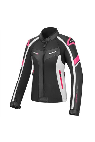 MOTOANL Motorcycle Women's Jacket Full Protection 4 Seasons Pu Coated Leather...