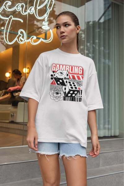 buzagi tasarım ürünleri Urban Oversize Unisex White T-Shirt