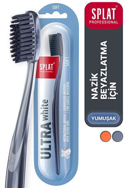 Splat Ultra White Soft - 2500 Bristle Whitening Professional Rubber Toothbrush