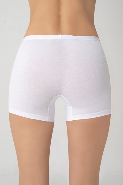 ROCMAY 5-Piece Advantage Pack Women's White Modal Boxer Comfortable Flexible Boxer Briefs - 1006