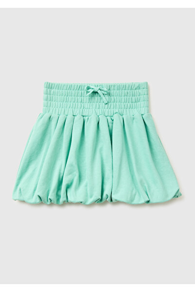 United Colors of Benetton Ментова момичешка пола с еластична талия, връзки и ...