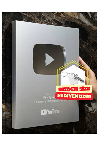 Akdiş Kişiye Özel YouTube Plaket Altın & Gümüş – İsim Yazılı YouTube Ödülü, Ö...