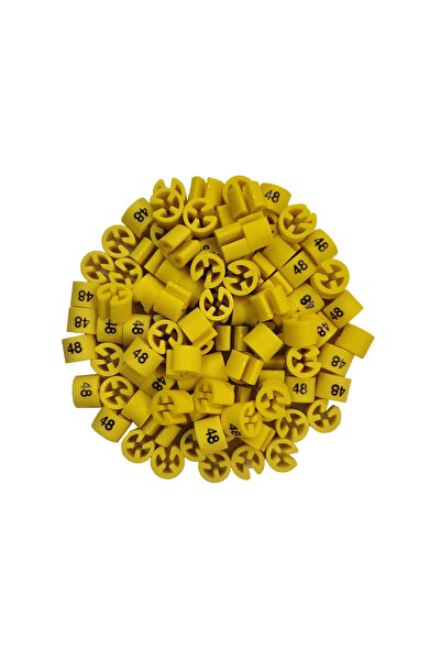 JokeyAmbalaj Yellow Printed Beads for Hangers (48) Size (100 Pieces)